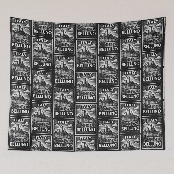 Item preview, Belluno Italy Linocut Style  designed and sold by Thistle-TShop.