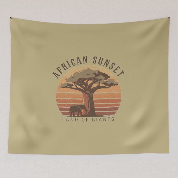 Item preview, African Sunset Baobab Tree Vintage Streetwear – Savanna Nature Art designed and sold by JonelCrafts.