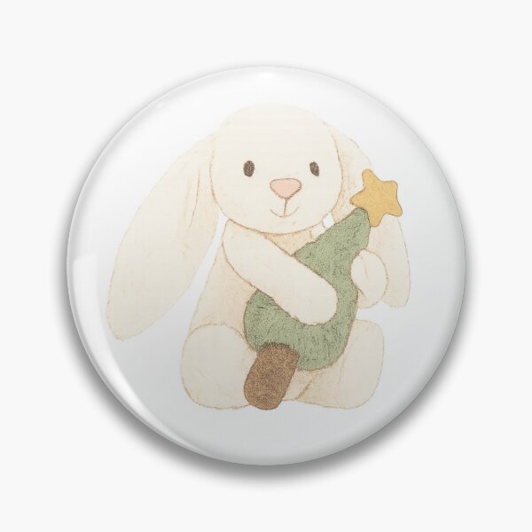 Item preview, Bashful Bunny With Christmas Tree designed and sold by DecalRush.