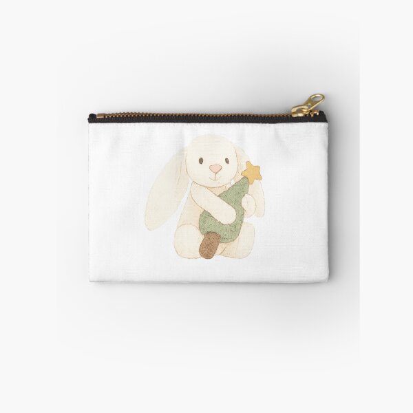 Item preview, Bashful Bunny With Christmas Tree designed and sold by DecalRush.