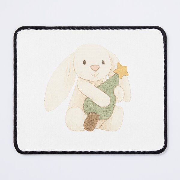 Item preview, Bashful Bunny With Christmas Tree designed and sold by DecalRush.