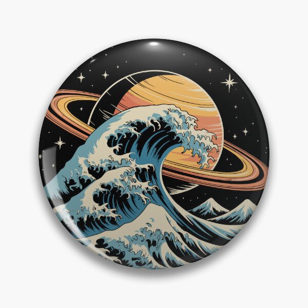 Item preview, Saturn and The Great Wave designed and sold by Lidra Zehcnas.