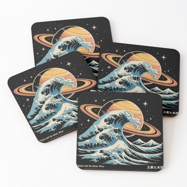 Item preview, Saturn and The Great Wave designed and sold by Lidra Zehcnas.