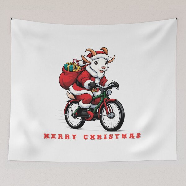 Item preview, Goat  riding bycycle  designed and sold by UniqueDesignHub.