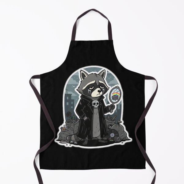 Item preview, Gothic Raccoon Fantasy Illustration With Mirror And Symbolism designed and sold by RebellDancer.