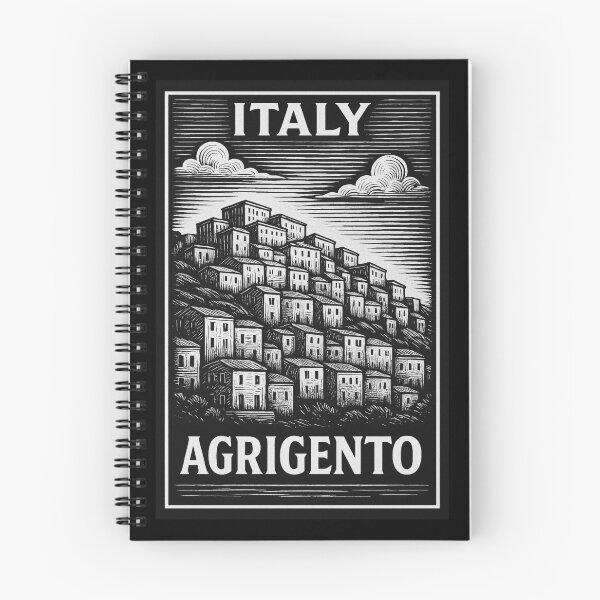 Item preview, Agrigento Italy Linocut Style  designed and sold by Thistle-TShop.