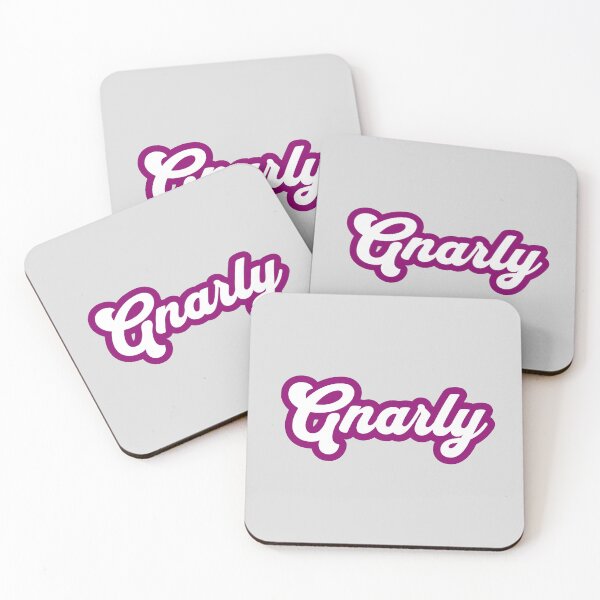 Item preview, Gnarly - purple and white script designed and sold by mooskdesign.
