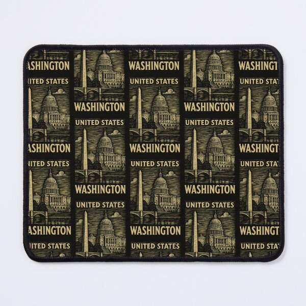 Item preview, Washington USA Linocut Style designed and sold by Thistle-TShop.