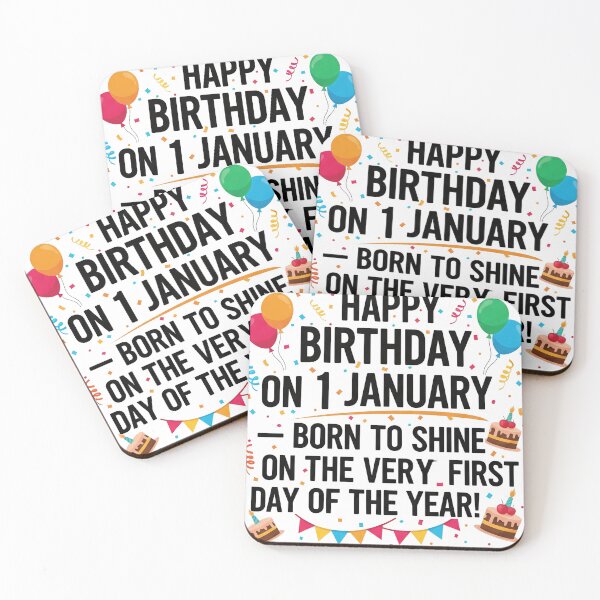 Item preview, Happy Birthday on 1 January designed and sold by EVERTEESLOVER.