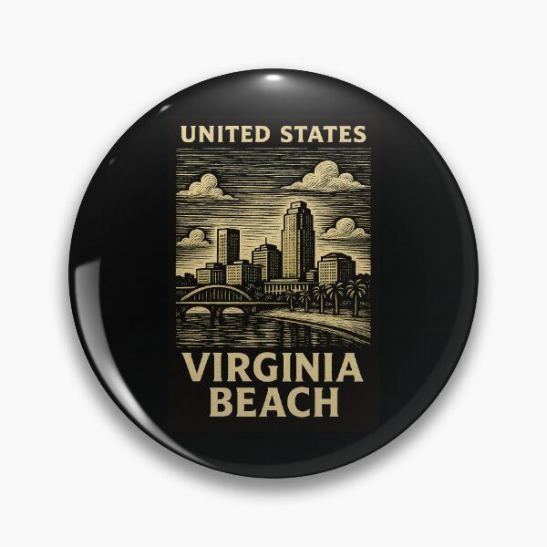 Item preview, Virginia Beach USA Linocut Style  designed and sold by Thistle-TShop.