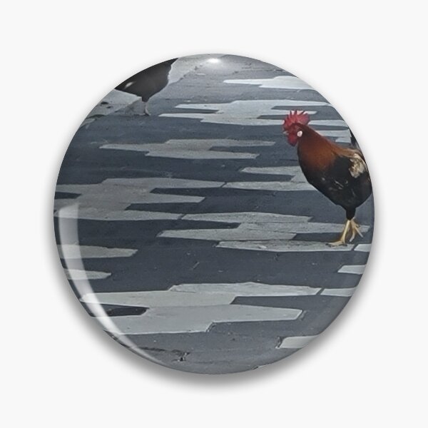 Item preview, Rooster and Friend on Grey and White Sidewalk designed and sold by CoastalCalmCo.