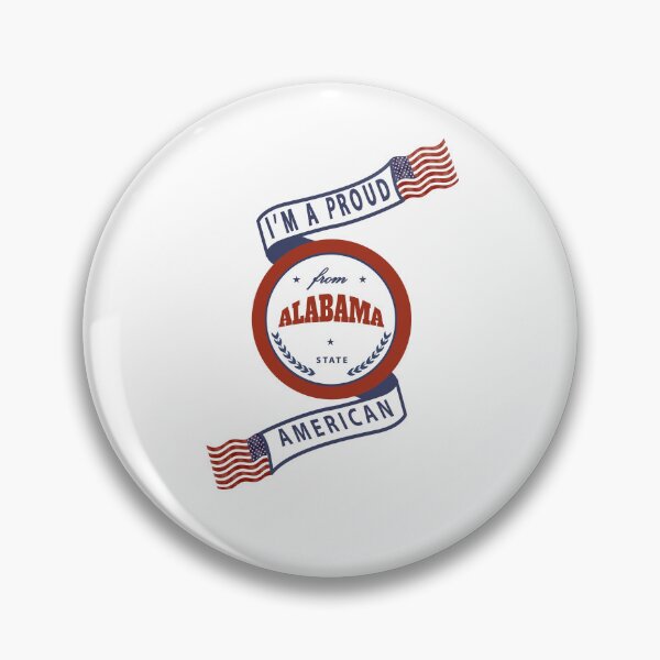 Item preview, Proud American Alabama State Badge designed and sold by capricedefille.