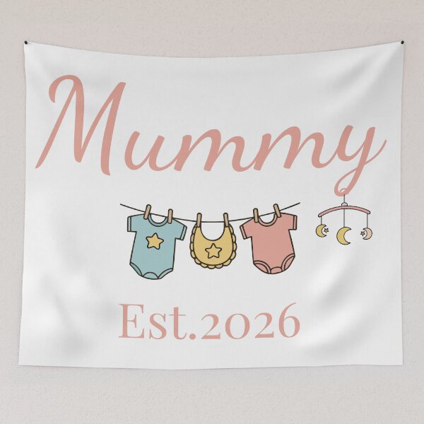 Item preview, Mummy Est. 2026 – First Time Mom Pregnancy Announcement Gift designed and sold by PixelWaveBD.