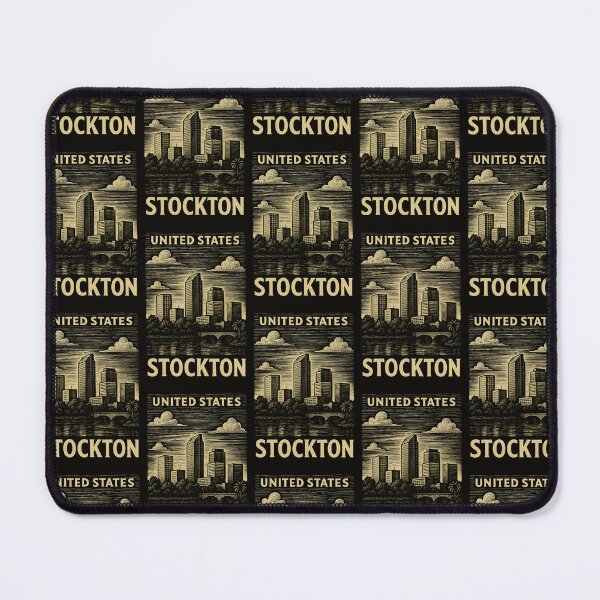 Item preview, Stockton USA Linocut Style  designed and sold by Thistle-TShop.