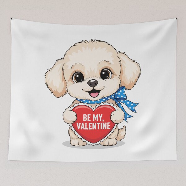 Item preview, Be My Valentine Teacup Poodle Puppy – Cute Love Dog designed and sold by The Real Life Symphony.