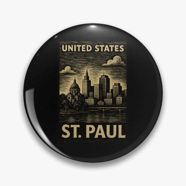 Item preview, St.Paul USA Linocut Style  designed and sold by Thistle-TShop.