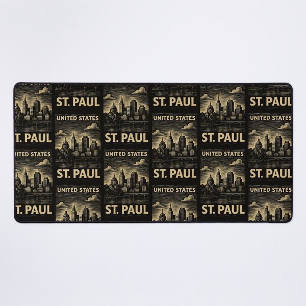 Item preview, St.Paul USA Linocut Style designed and sold by Thistle-TShop.