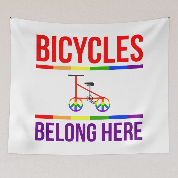 Item preview, Bicycles belong here designed and sold by Rachel the Artist .
