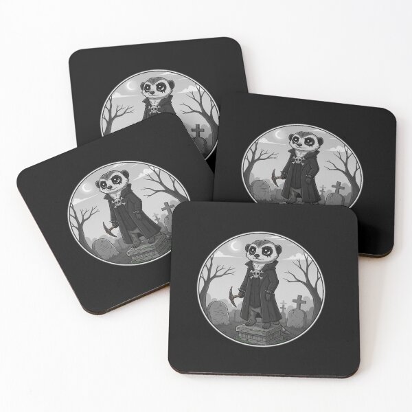 Item preview, Dark Gothic Badger On Graveyard With Pickaxe Fantasy Art designed and sold by RebellDancer.