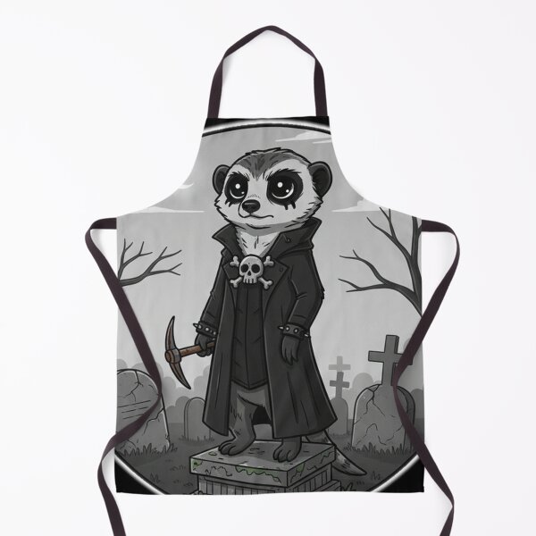Artikelvorschau, Dark Gothic Badger On Graveyard With Pickaxe Fantasy Art entworfen und verkauft von RebellDancer.