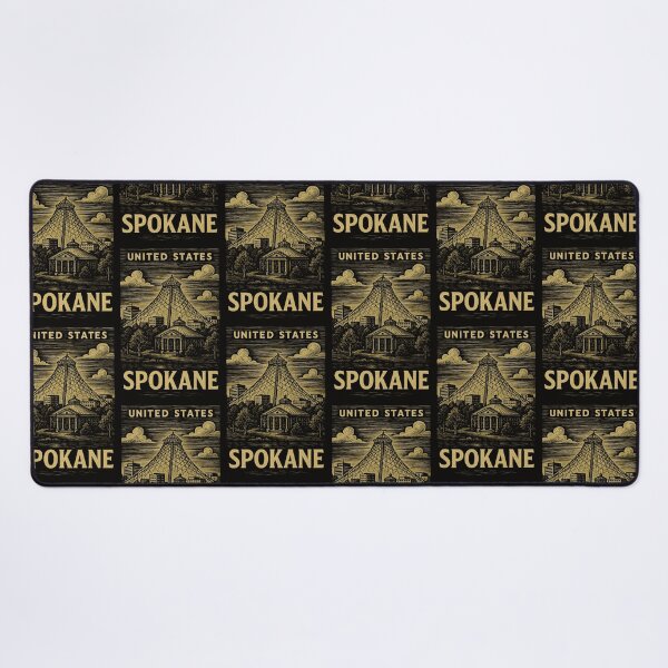 Item preview, Spokane USA Linocut Style designed and sold by Thistle-TShop.