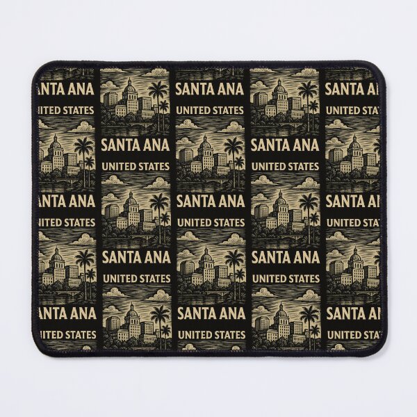 Item preview, Santa Ana USA Linocut Style  designed and sold by Thistle-TShop.