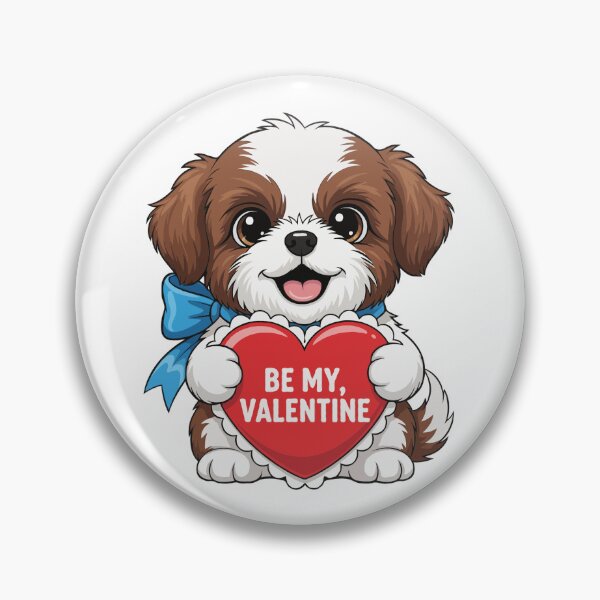 Item preview, Be My Valentine Shih Tzu Puppy – Cute Love Dog designed and sold by The Real Life Symphony.