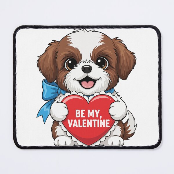 Item preview, Be My Valentine Shih Tzu Puppy – Cute Love Dog designed and sold by The Real Life Symphony.