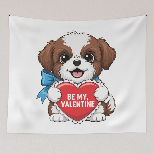 Item preview, Be My Valentine Shih Tzu Puppy – Cute Love Dog designed and sold by The Real Life Symphony.