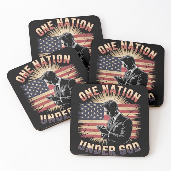 Item preview, One Nation Under God Trump Pray Jesus USA Flag Distressed  designed and sold by CombatTask.