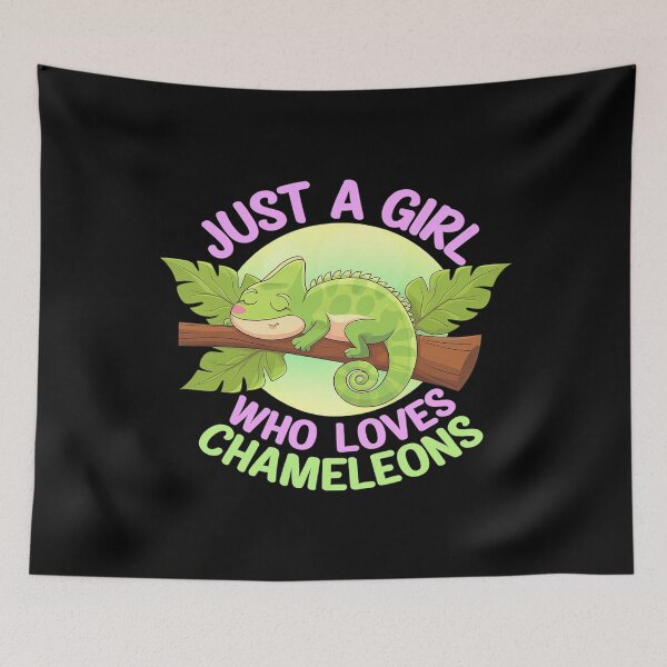 Item preview, Just A Girl Who Loves Chameleons  designed and sold by AquaKiev.