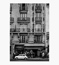 White Car in Paris Photographic Print