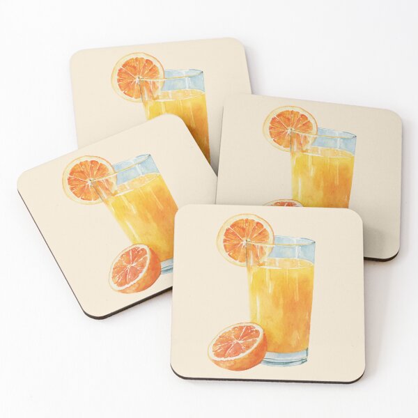 Item preview, Glass of Freshly Squeezed Orange Juice designed and sold by Violet Peonies.