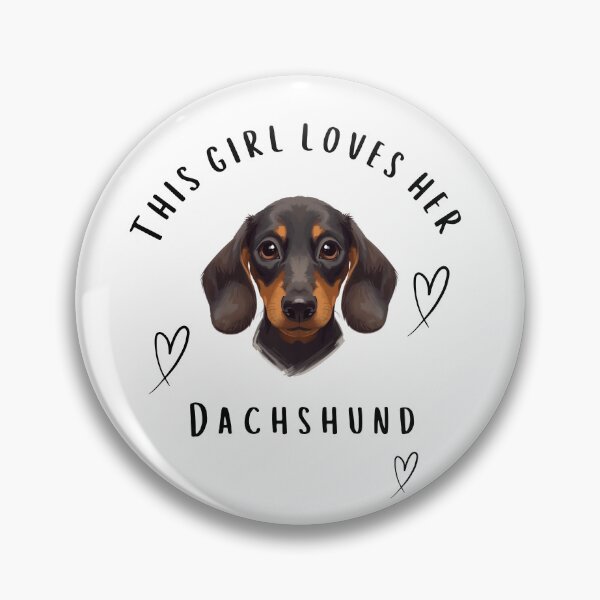 Item preview, This Girl Loves Her Dachshund - Black Text designed and sold by AndysTeeShop.