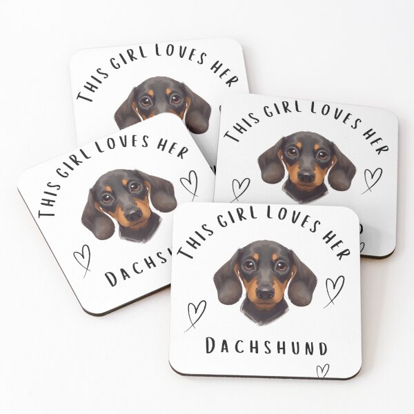 Item preview, This Girl Loves Her Dachshund - Black Text designed and sold by AndysTeeShop.