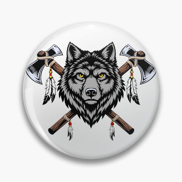 Item preview, Wolf Totem — Silent Strength.  Crossed Tomahawks designed and sold by Karlov78Print.