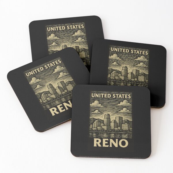 Item preview, Reno USA Linocut Style  designed and sold by Thistle-TShop.