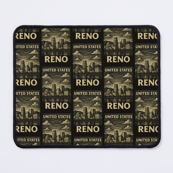 Item preview, Reno USA Linocut Style  designed and sold by Thistle-TShop.