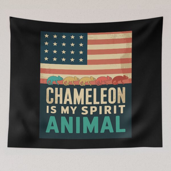 Item preview, Lizard Chameleon Patriotic Zoo Keeper US Flag Chameleon designed and sold by PowAcademy.