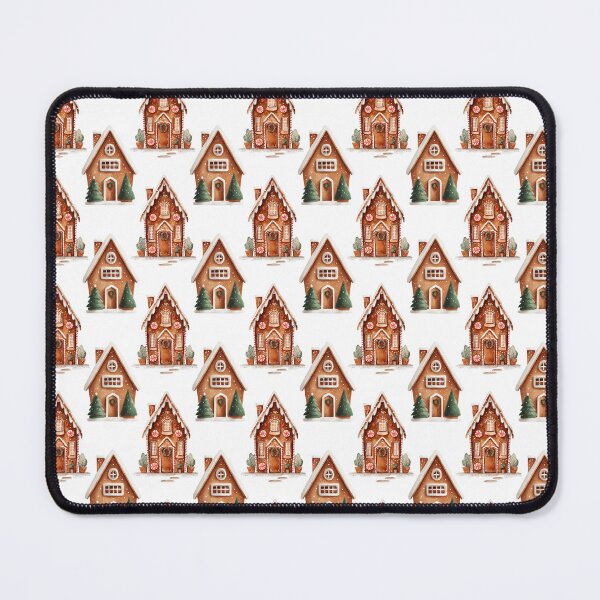 Item preview, Watercolor Gingerbread House Christmas Seamless Pattern designed and sold by EL-Lebedenko.