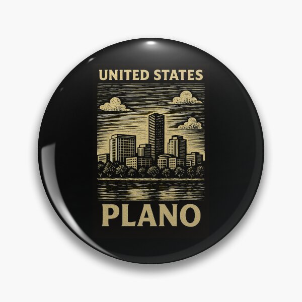 Item preview, Plano USA Linocut Style  designed and sold by Thistle-TShop.