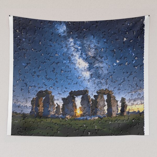 Item preview, stonehenge dark burst colorful abstract design designed and sold by SmashingDeals.