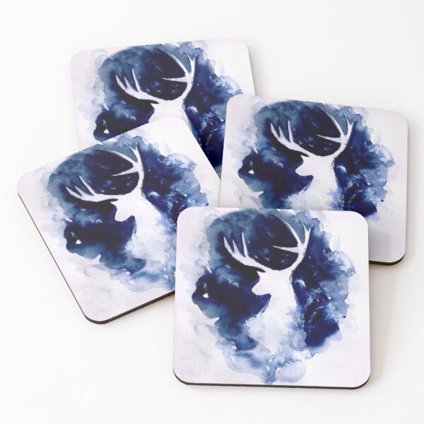 Item preview, Attractive ocean blue patronus deer drawing  designed and sold by NivyasArtistry.