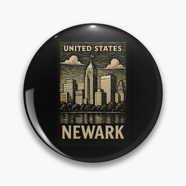 Item preview, Newark USA Linocut Style  designed and sold by Thistle-TShop.