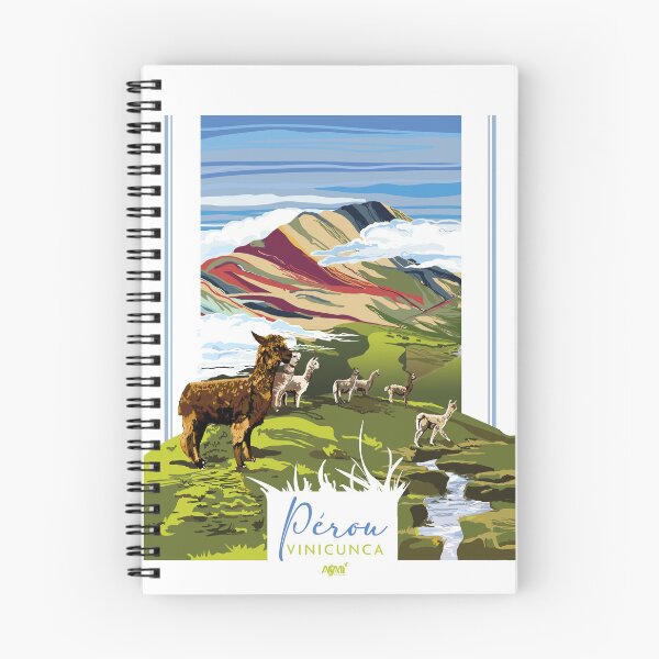 Item preview, Lama in front of colorful mountains of Peru designed and sold by asamijess.