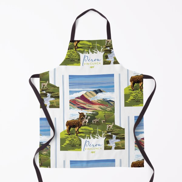 Item preview, Lama in front of colorful mountains of Peru designed and sold by asamijess.