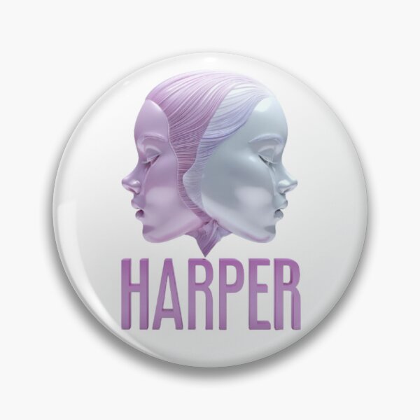 Item preview, Harper Gemini Twins – Zodiac Fantasy Name Art designed and sold by AlexLineArt.