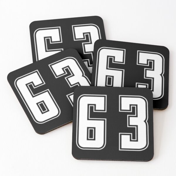 Item preview, White Number 63 Team Junior Sports Numbered designed and sold by lioragraf.