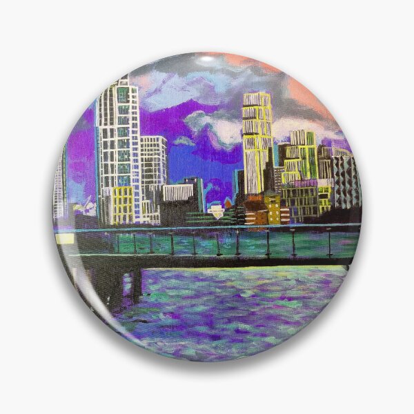 Item preview, Purple Battersea view designed and sold by DianeGoldiepaintsLondon.