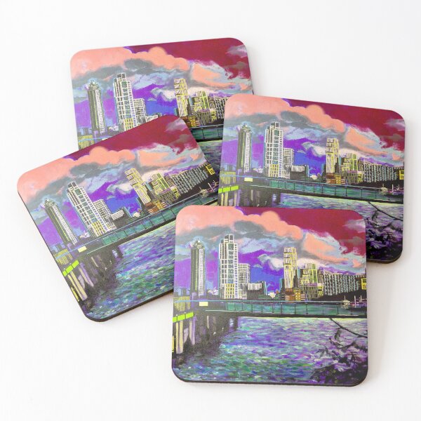 Item preview, Purple Battersea view designed and sold by DianeGoldiepaintsLondon.